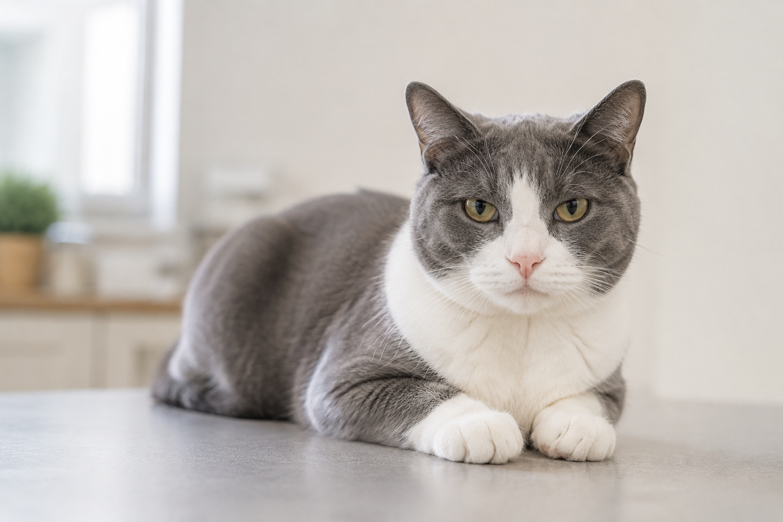 灰白色猫咪